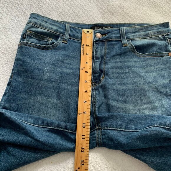 Judy Blue relaxed fit ankle lightly distressed skinny stretch denim jeans‎ pants - Picture 9 of 10